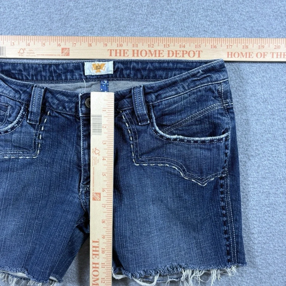 Antik Denim Womens Low Rise Cutoff Shorts 32 Distressed Embroidered Y2K Western